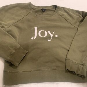 J Crew Olive Green Joy Sweatshirt